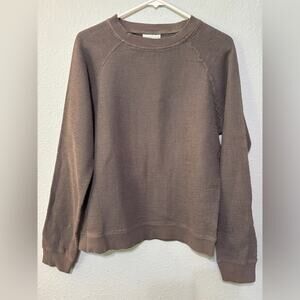 Parachute Home Waffle Lounge Set Top Only Gray/Brown S